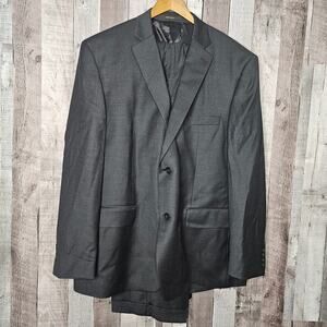 Tasso Elba for Macy's 100% Wool Black Suite Jacket 48R Coat Pants 40 x 30 Gift